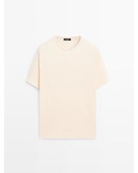 MASSIMO DUTTI - Regular Fit T-Shirt Met Ronde Hals - Lyst