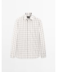 MASSIMO DUTTI - 100% Katoenen Overhemd Met Ruiten Regular Fit - Lyst
