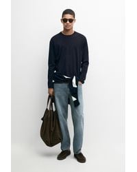 MASSIMO DUTTI - 100% Cotton Long Sleeve T-Shirt - Lyst