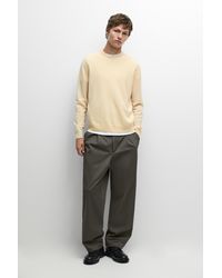 MASSIMO DUTTI - Wool Blend Round Neck Knit Sweater - Lyst