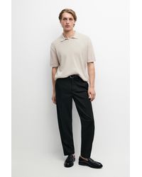 MASSIMO DUTTI - 100% Cotton Cable-Knit Polo Sweater - Lyst