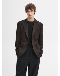 MASSIMO DUTTI - Blazer Habillé En Laine Mélangée - Lyst