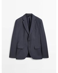 MASSIMO DUTTI - 100% Wool Suit Blazer - Lyst