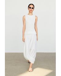 MASSIMO DUTTI - Top Punto Estructura Con Algodón - Lyst