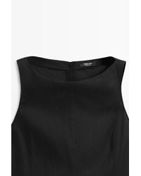 MASSIMO DUTTI - Long Flowing Linen Blend Dress - Lyst