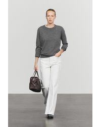 MASSIMO DUTTI - 100% Cashmere Long Sleeve Sweater - Lyst