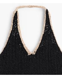 MASSIMO DUTTI - Contrast Knit Halter Top - Lyst