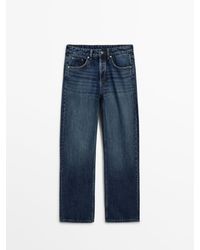 MASSIMO DUTTI - Mid-Rise Wide-Leg Full Length Jeans - Lyst
