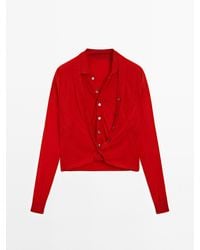 MASSIMO DUTTI - Multiway-Strickcardigan Aus 100 Wolle - Lyst