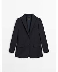 MASSIMO DUTTI - 100% Cool Wool Suit Blazer - Lyst