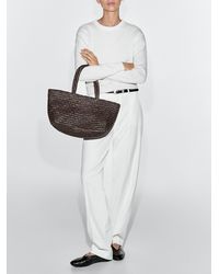 MASSIMO DUTTI - Medium Braided Nappa Leather Tote Bag - Lyst