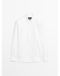 MASSIMO DUTTI - Slim Fit 100% Cotton Oxford Shirt - Lyst