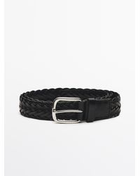 MASSIMO DUTTI - Braided Nappa Leather Belt - Lyst