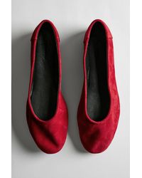 MASSIMO DUTTI - Suede Ballerinas With Round Toe - Lyst