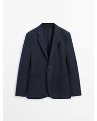 MASSIMO DUTTI - 100% Linen Suit Blazer - Lyst