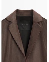 MASSIMO DUTTI - 100% Suede Leather Lapel Blazer - Lyst