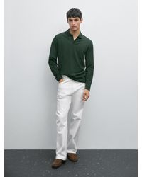 MASSIMO DUTTI - Polo Manches Longues En Piqué Mercerisé - Lyst