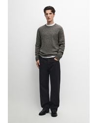 MASSIMO DUTTI - Cotton Knit Sweater With Round Neck - Lyst