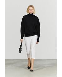 MASSIMO DUTTI - 100% Cashmere High Neck Knit Sweater - Lyst