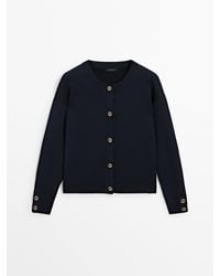 MASSIMO DUTTI - Knit Cardigan With Snap Buttons - Lyst