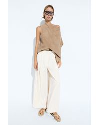 MASSIMO DUTTI - Cropped Flowing Wide-Leg Pants - Lyst