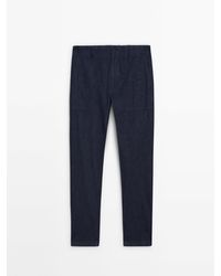MASSIMO DUTTI - Relaxed Fit Jeans With Carpenter Pocket - Lyst