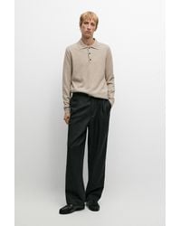 MASSIMO DUTTI - 100% Cashmere Knit Polo Sweater - Lyst