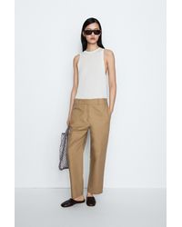MASSIMO DUTTI - Adjustable Tab Detail Pants - Lyst