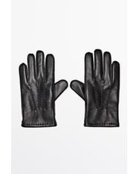 MASSIMO DUTTI - Nappa Leather Gloves - Lyst