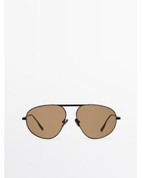 MASSIMO DUTTI - Metal Aviator Sunglasses - Lyst