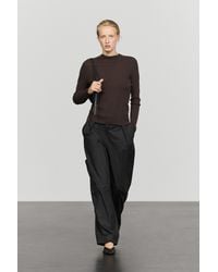MASSIMO DUTTI - Ribbed Mock Turtleneck Knit Sweater - Lyst