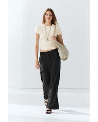 MASSIMO DUTTI - Short Sleeve Cotton Blend T-Shirt - Lyst