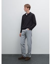 MASSIMO DUTTI - Jersey Polo Punto Mezcla Algodón - Lyst