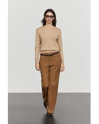 MASSIMO DUTTI - Suede Leather Pants - Lyst