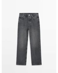 MASSIMO DUTTI - Straight Fit High-Waist Jeans - Lyst