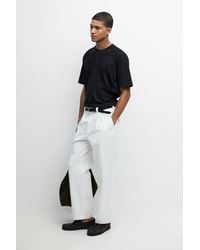 MASSIMO DUTTI - Contrast Neck Short Sleeve T-Shirt - Lyst