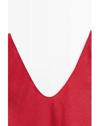 MASSIMO DUTTI - Linen Strappy Midi Dress - Lyst