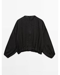 MASSIMO DUTTI - Creased-Effect Blouse - Lyst