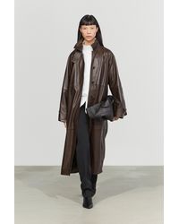 MASSIMO DUTTI - Long Nappa Leather Trench Coat - Lyst
