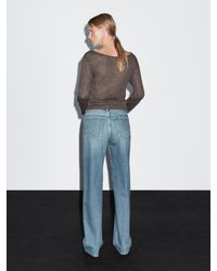 MASSIMO DUTTI - Jeans Wide Leg Tiro Medio Tachuelas - Lyst