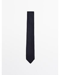 MASSIMO DUTTI - Cravatta Con Microstruttura 100% Tessuto Garza Di Seta - Lyst
