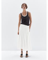 MASSIMO DUTTI - Falda Midi Godets Detalle Costuras - Lyst