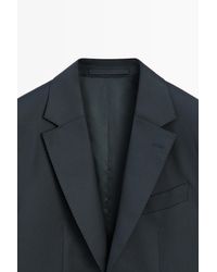 MASSIMO DUTTI - Striped Wool Blend Suit Blazer - Lyst