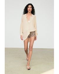 MASSIMO DUTTI - Speckled Knit Co-Ord Shorts - Lyst