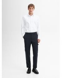 MASSIMO DUTTI - Slim Fit Cotton Twill Shirt - Lyst