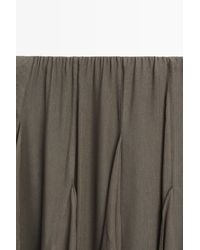 MASSIMO DUTTI - Flowing Midi Skirt With Ruffle Detail - Lyst