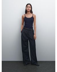 MASSIMO DUTTI - Strappy Knit Top With Lace Trim - Lyst