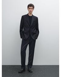 MASSIMO DUTTI - Americana Traje Raya Diplomática Lana - Lyst