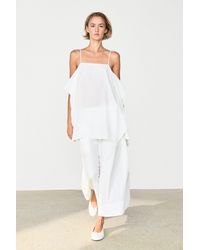 MASSIMO DUTTI - Midi Skirt With Yoke And Pleated Detail - Lyst