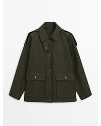 MASSIMO DUTTI - Cropped Parka With Detachable Interior - Lyst